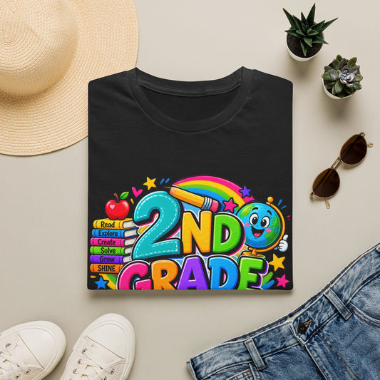 2nd Grade T-Shirt — Colorful Back-to-School Kids Tee (“2nd Grade Where Big Things Happen!”)
