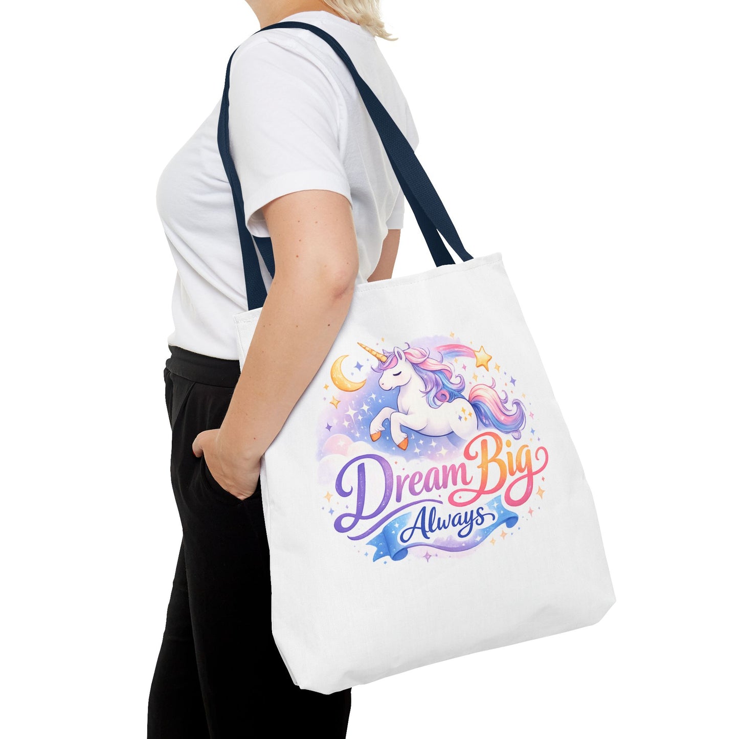 Unicorn 'Dream Big Always' Tote Bag