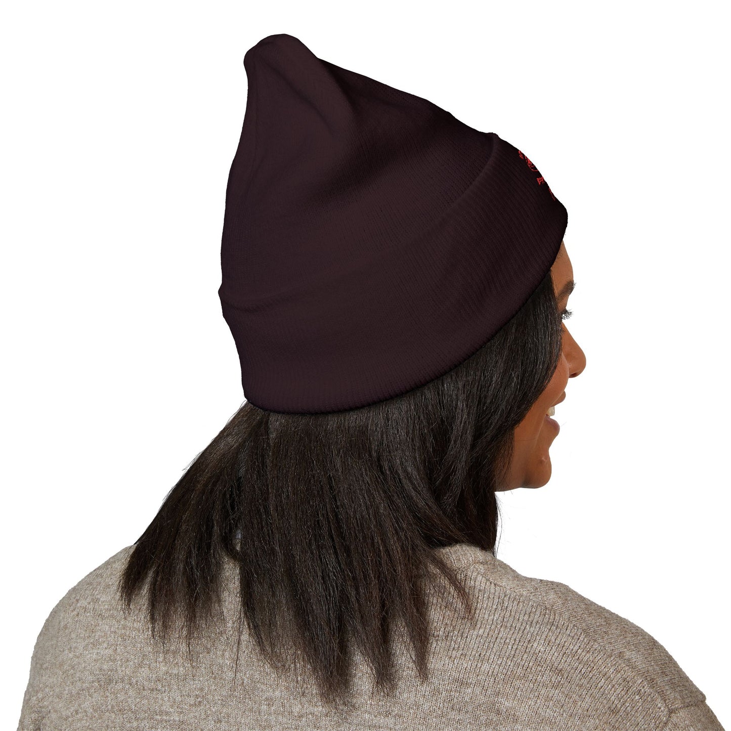 Classic Embroidered Beanie - Cozy Winter Hat, Photography Gift, Trendy Knit Cap, Casual Streetwear, Unisex Apparel, Winter Accessory
