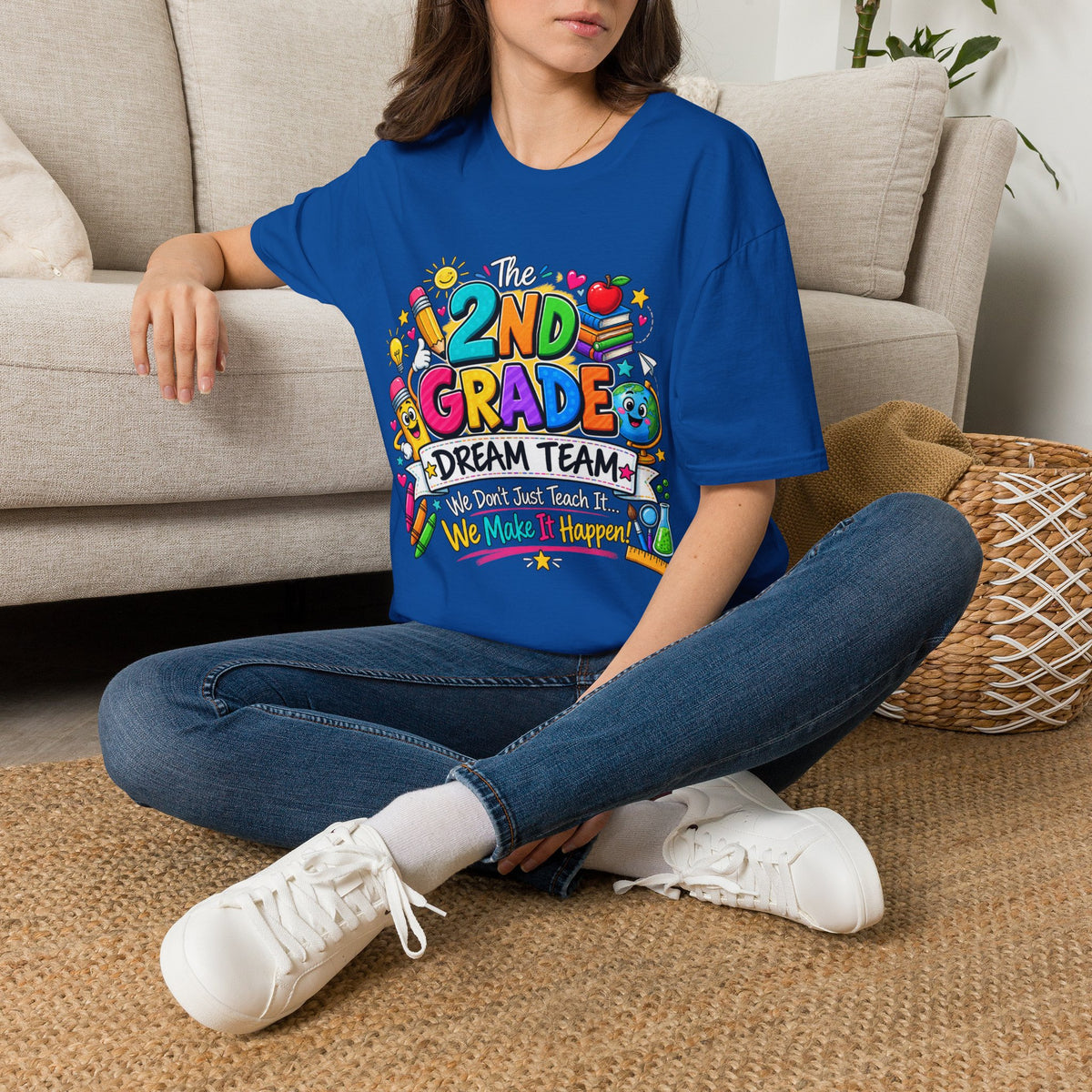 2nd Grade Teacher T‑Shirt — "The 2nd Grade Dream Team" Colorful Back-to-School Tee
