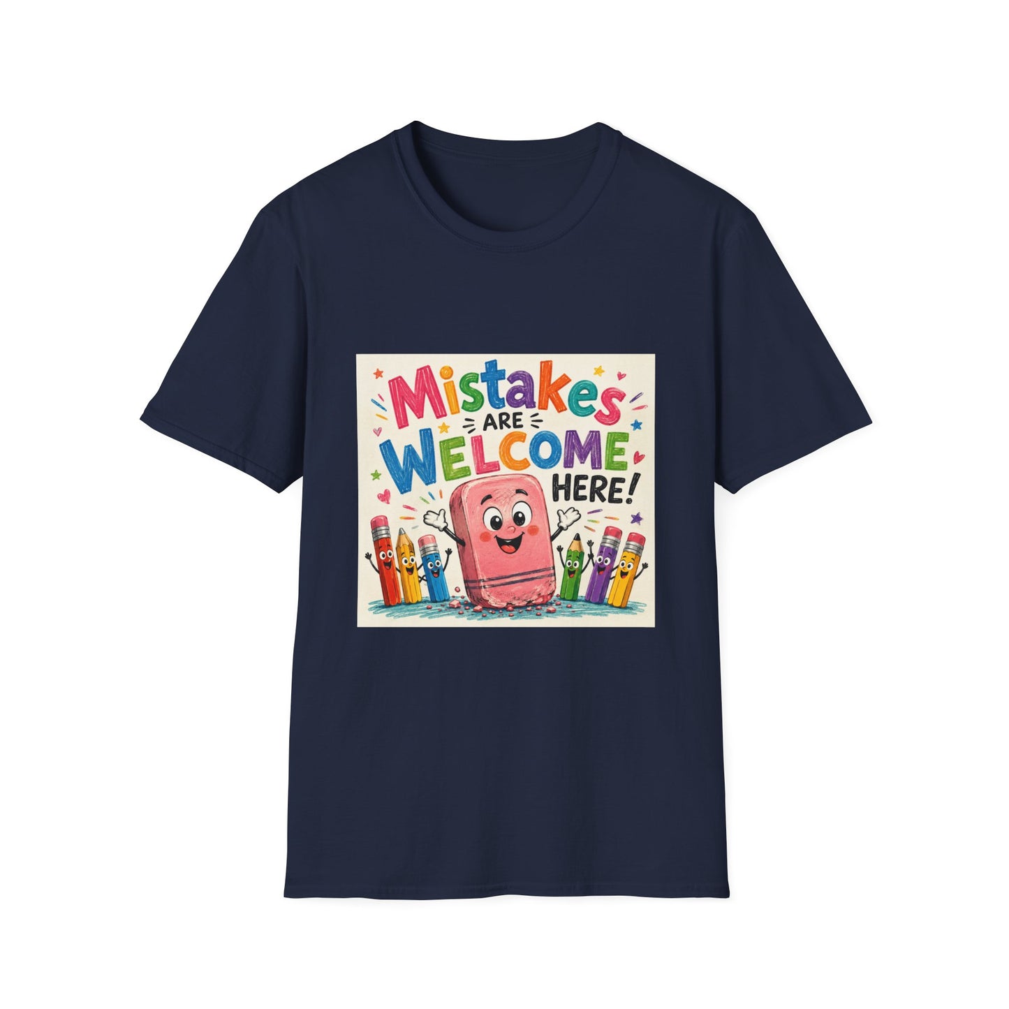 Kids' T-Shirt — "Mistakes Are Welcome Here" Positive Classroom Tee