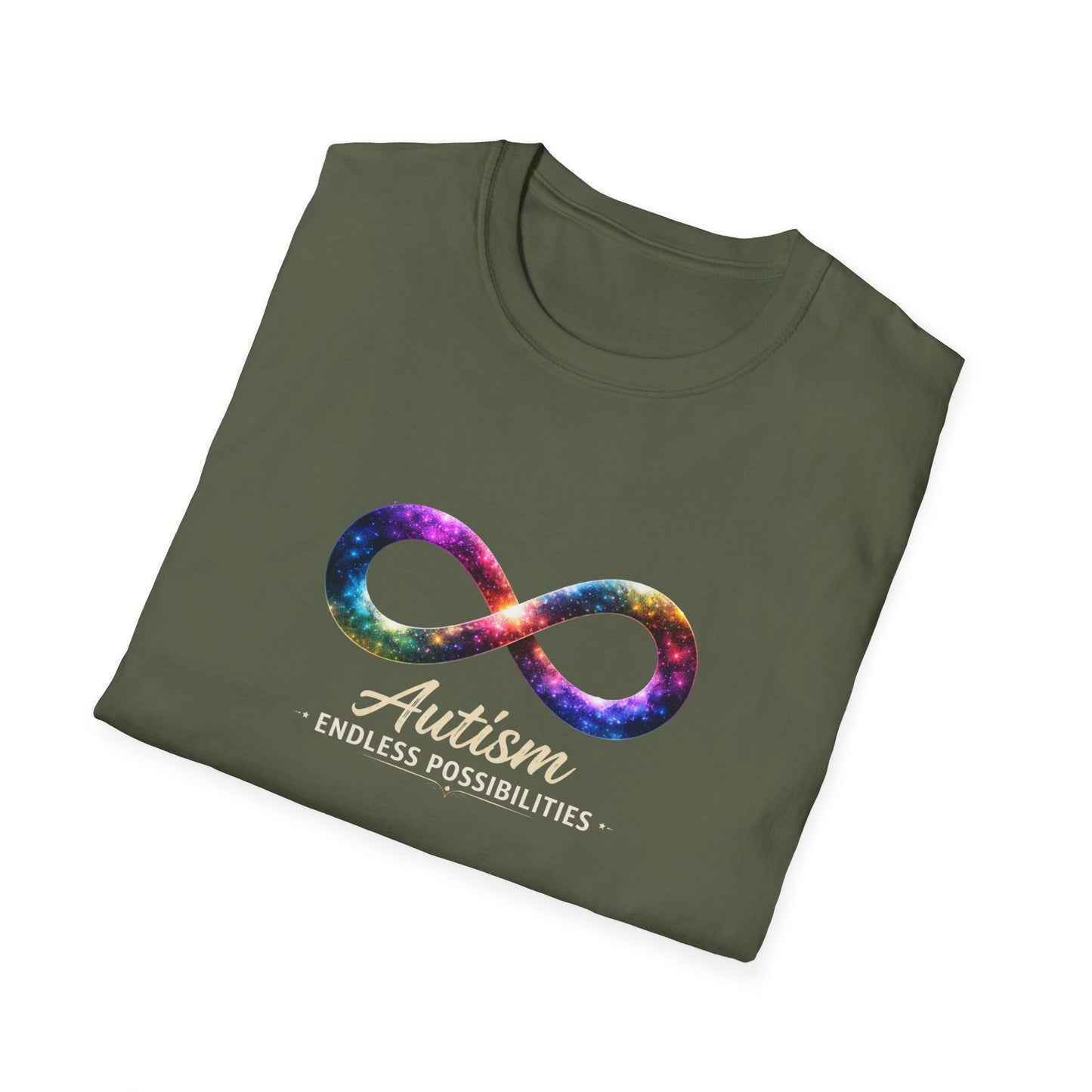 Autism Infinity Symbol T-Shirt — Colorful Galaxy Neurodiversity Tee