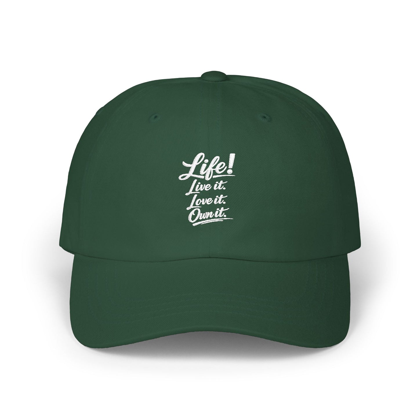 Classic Dad Cap – Minimal Embroidered White Baseball Hat