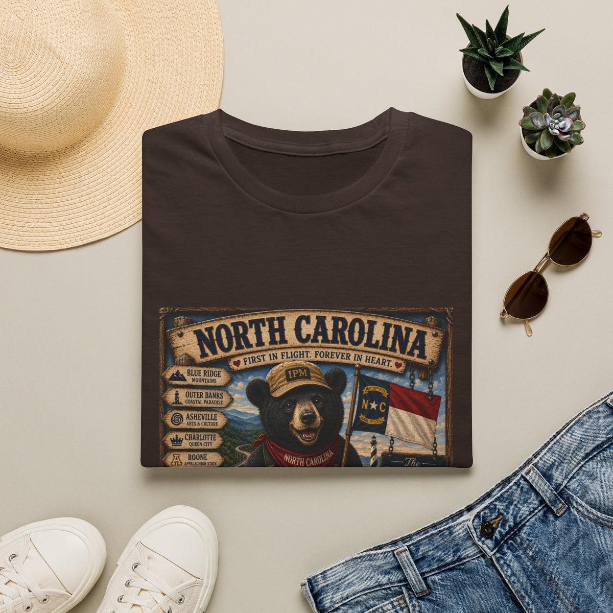 North Carolina Bear Vintage State Pride T-Shirt