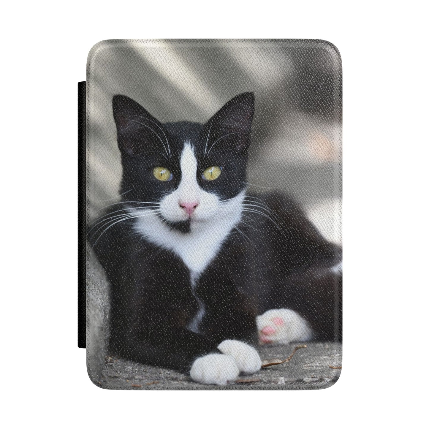 Tuxedo Cat Kindle Case — Cute Black & White Cat Cover for E-Reader