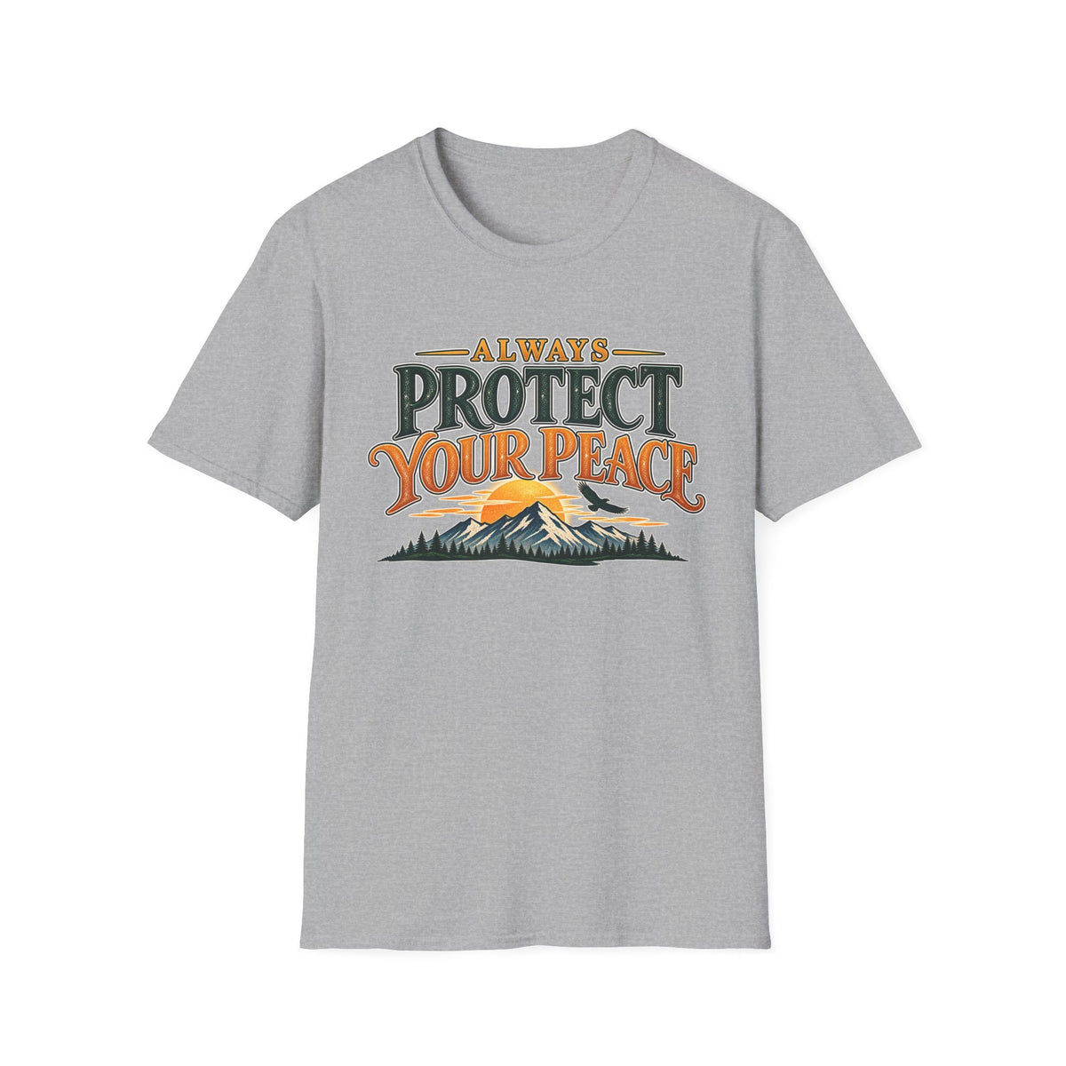 Protect Your Peace Mountain T-Shirt — Inspirational Outdoor Graphic Tee