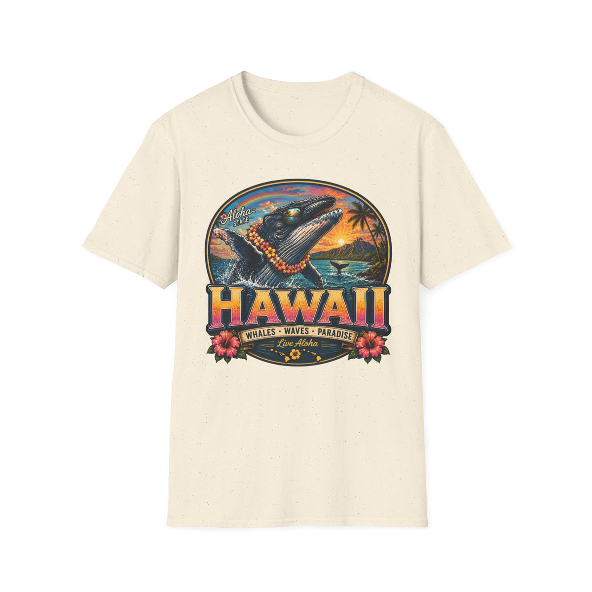 Hawaii Whale Sunset T-Shirt — Aloha Tropical Island Graphic Tee