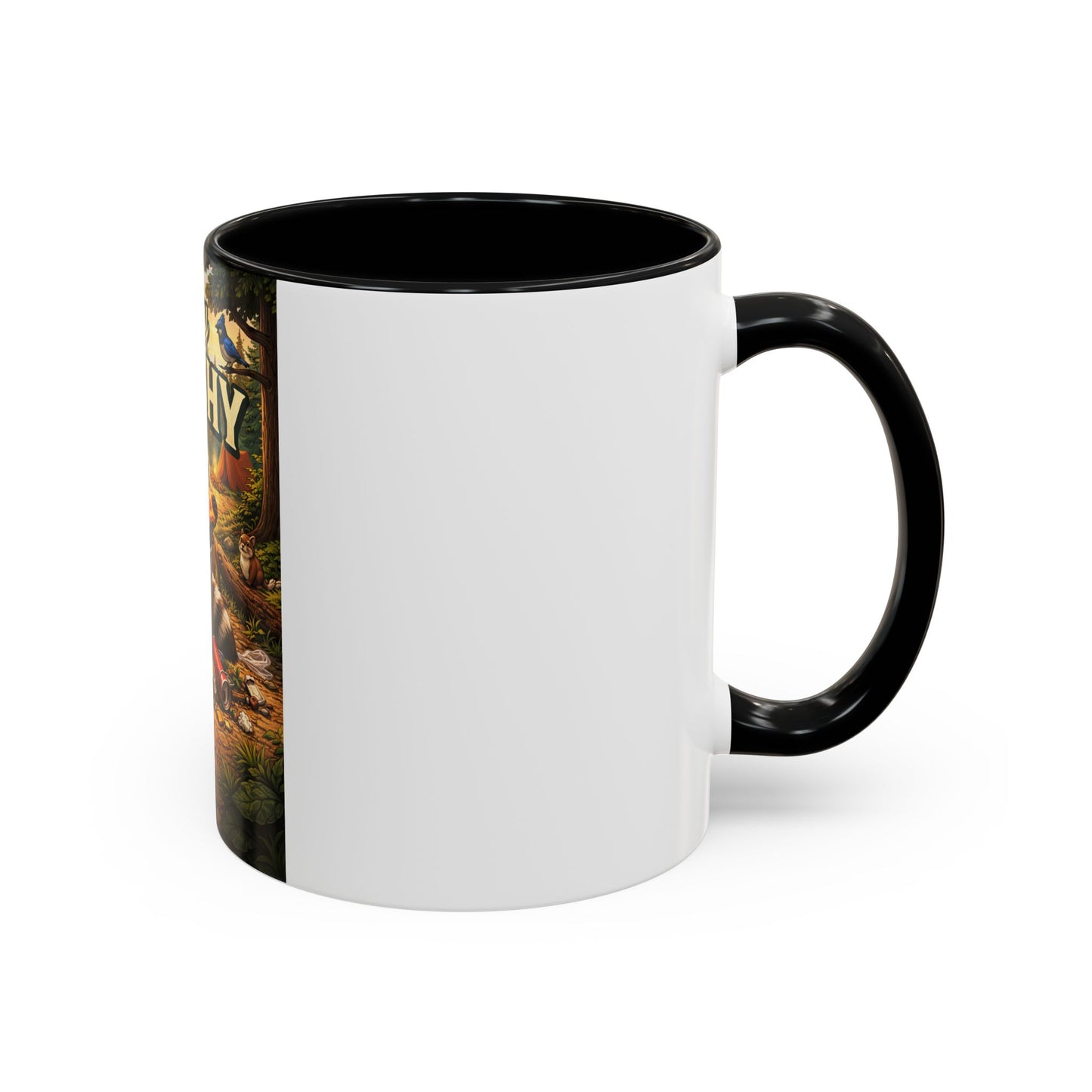 Stay Trashy Coffee Mug — Funny Raccoon Trash Can Design, Novelty Gift for Friends & Family