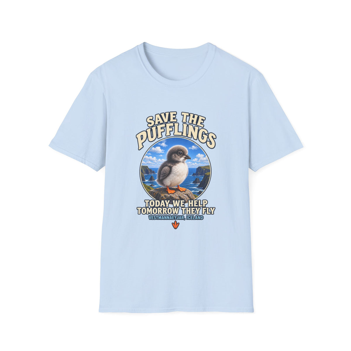 Save the Pufflings T-Shirt — "Save the Pufflings: Today We Help, Tomorrow They Fly" Cute Puffin Rescue Tee