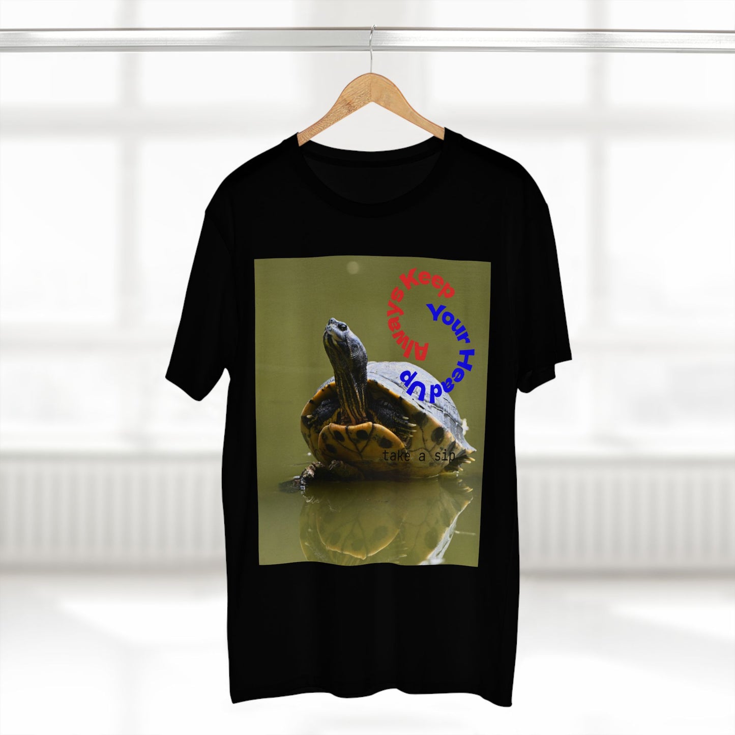 Turtle Photo Tee — 'Hold Your Head Up' Graphic Shirt