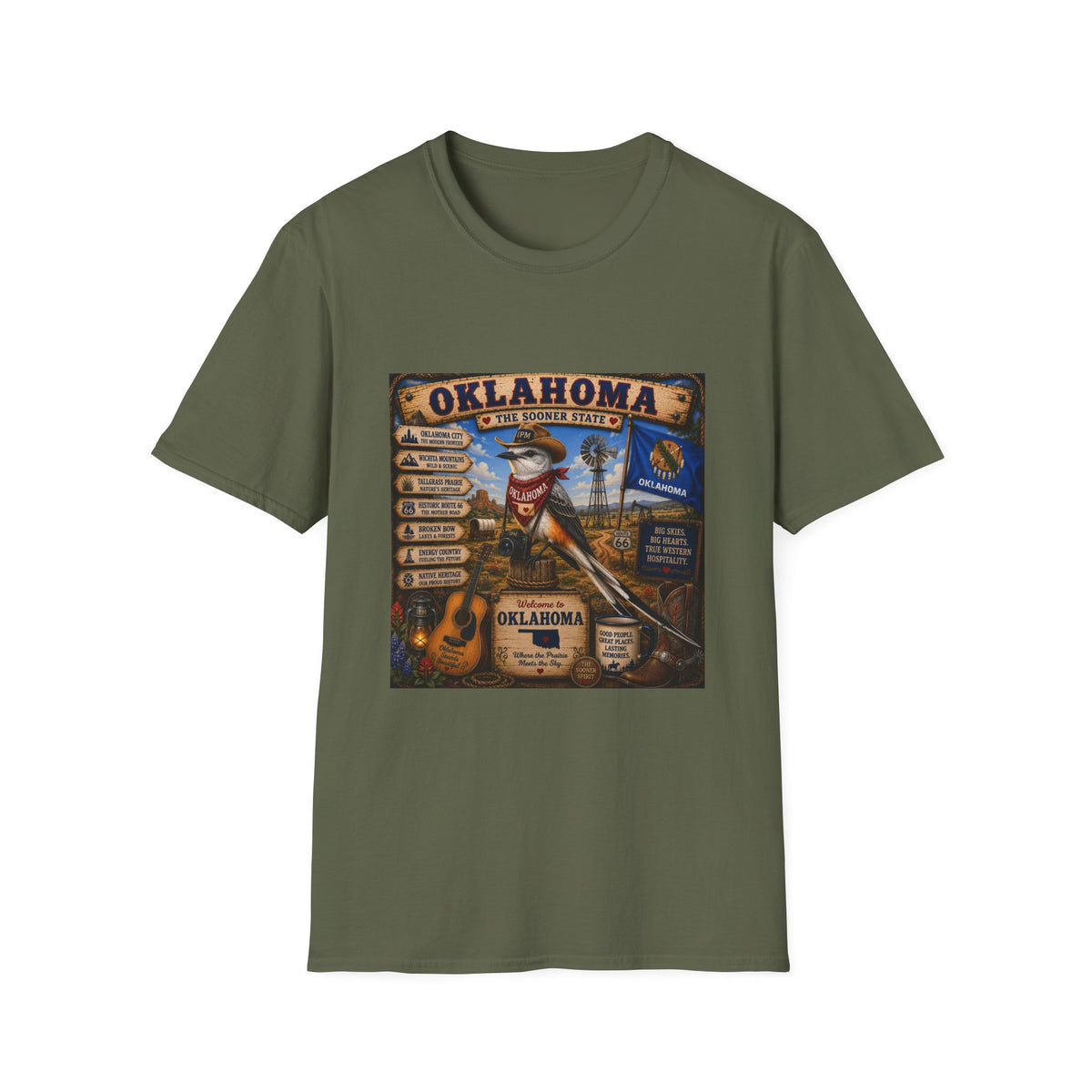 Oklahoma State Vintage Graphic T-Shirt — Sooner State Travel Souvenir
