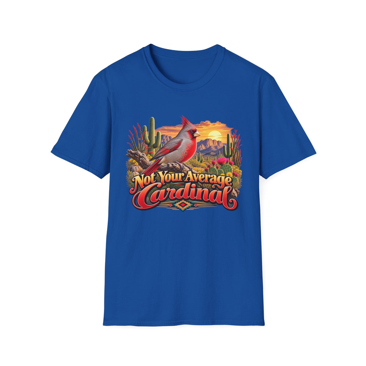 Cardinal Desert Sunset T-Shirt — "Not Your Average Cardinal" Graphic Tee