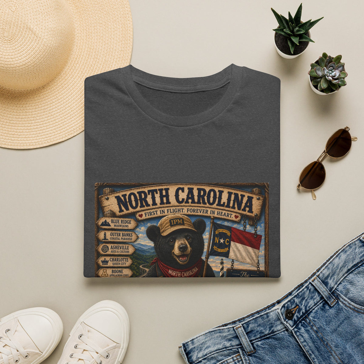 North Carolina Bear Vintage State Pride T-Shirt