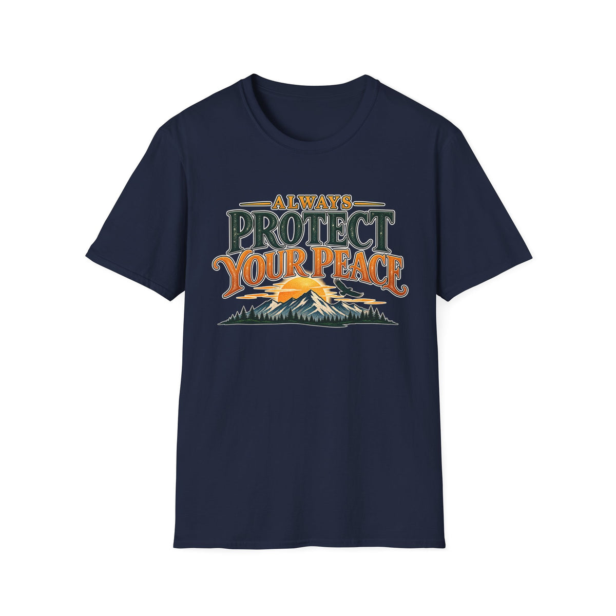 Protect Your Peace Mountain T-Shirt — Inspirational Outdoor Graphic Tee