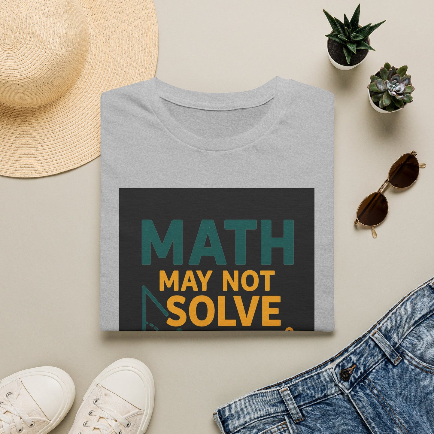 T-Shirt — "Math May Not Solve Everything But Perseverance Does" Inspirational Tee
