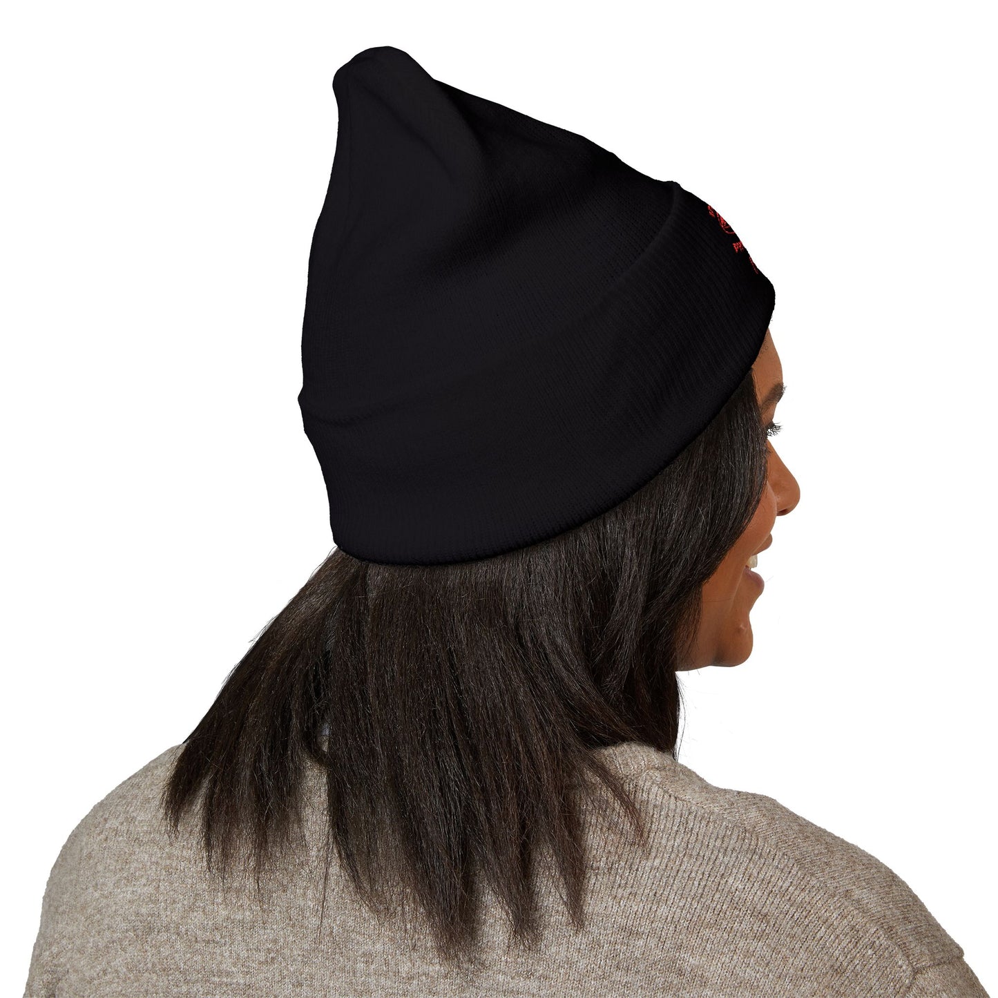 Classic Embroidered Beanie - Cozy Winter Hat, Photography Gift, Trendy Knit Cap, Casual Streetwear, Unisex Apparel, Winter Accessory