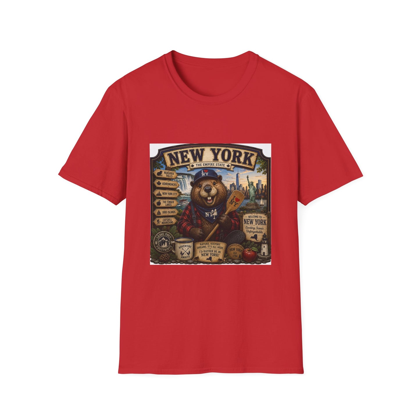 New York Bear Vintage Graphic T-Shirt — NYC Souvenir Cityscape Tee