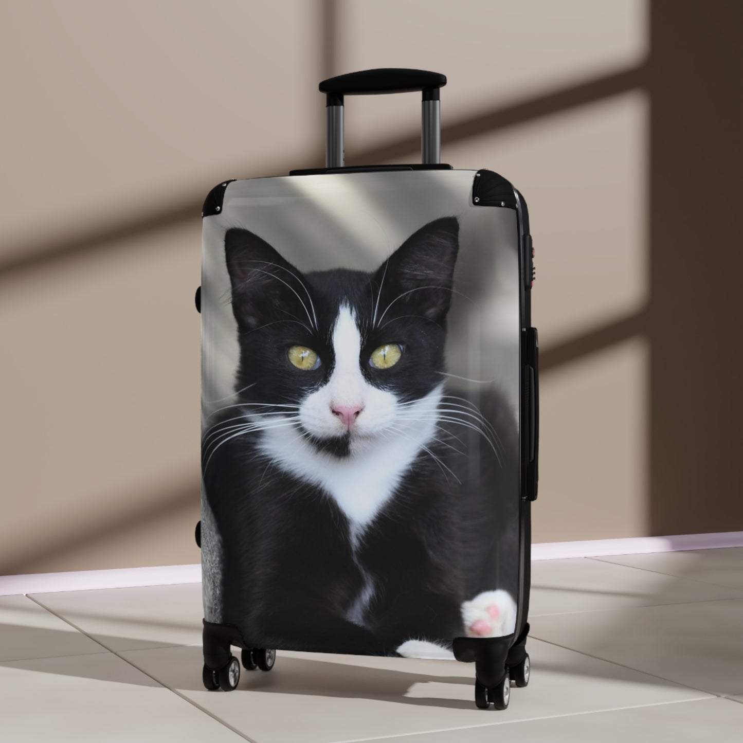 Tuxedo Cat Carry-On Suitcase – Cute Black & White Cat Travel Luggage