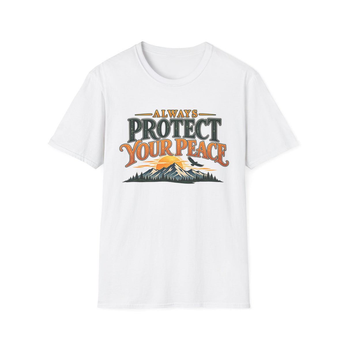 Protect Your Peace Mountain T-Shirt — Inspirational Outdoor Graphic Tee