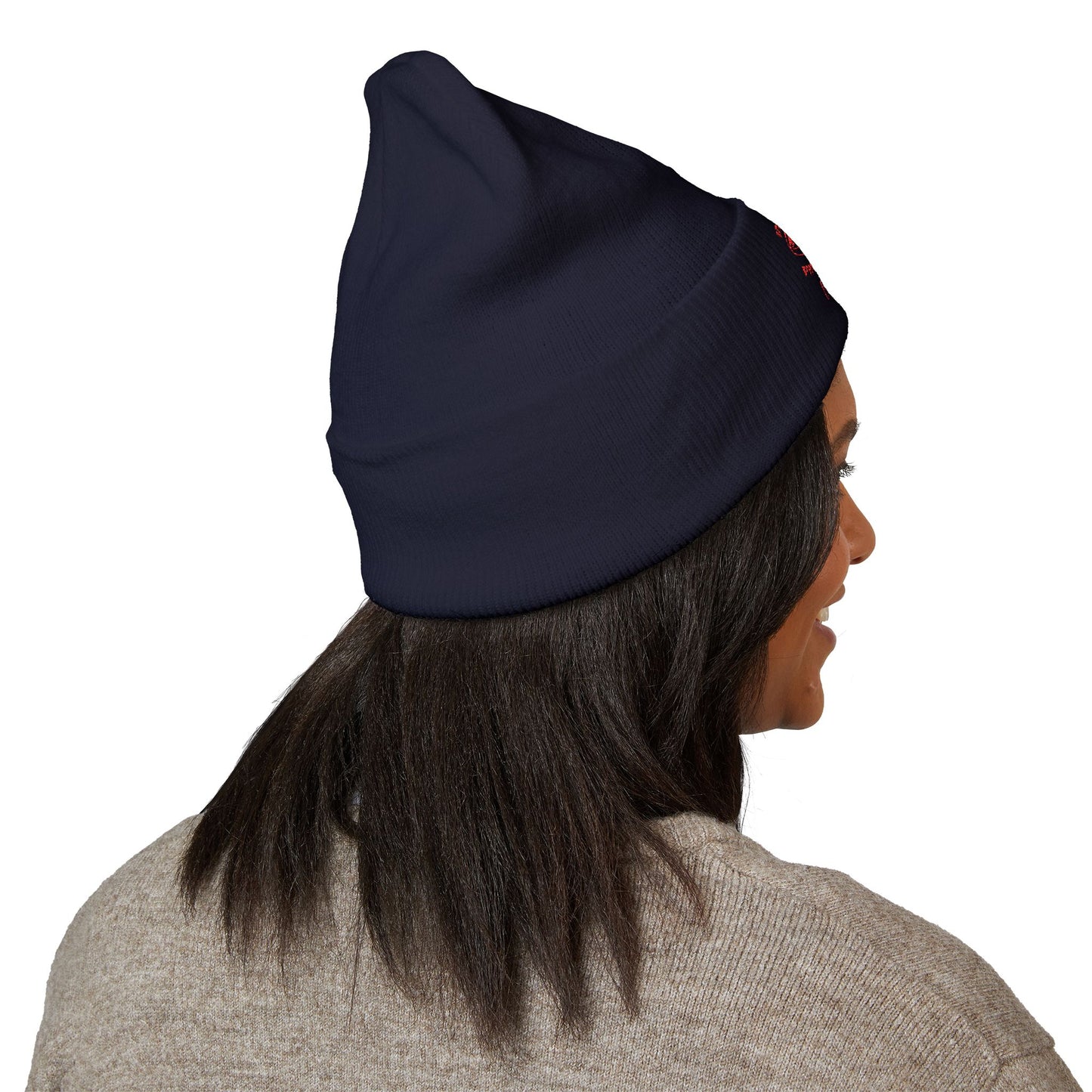 Classic Embroidered Beanie - Cozy Winter Hat, Photography Gift, Trendy Knit Cap, Casual Streetwear, Unisex Apparel, Winter Accessory