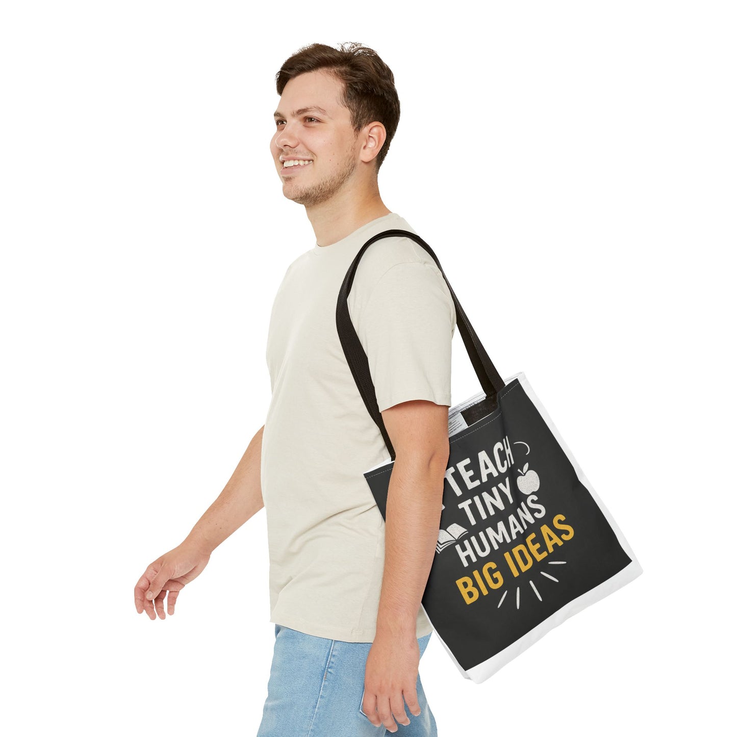 Inspirational Teacher Tote Bag - I Teach Tiny Humans Big Ideas, Perfect for Educators, Back to School, Classroom Essentials, Gifts for [...]
