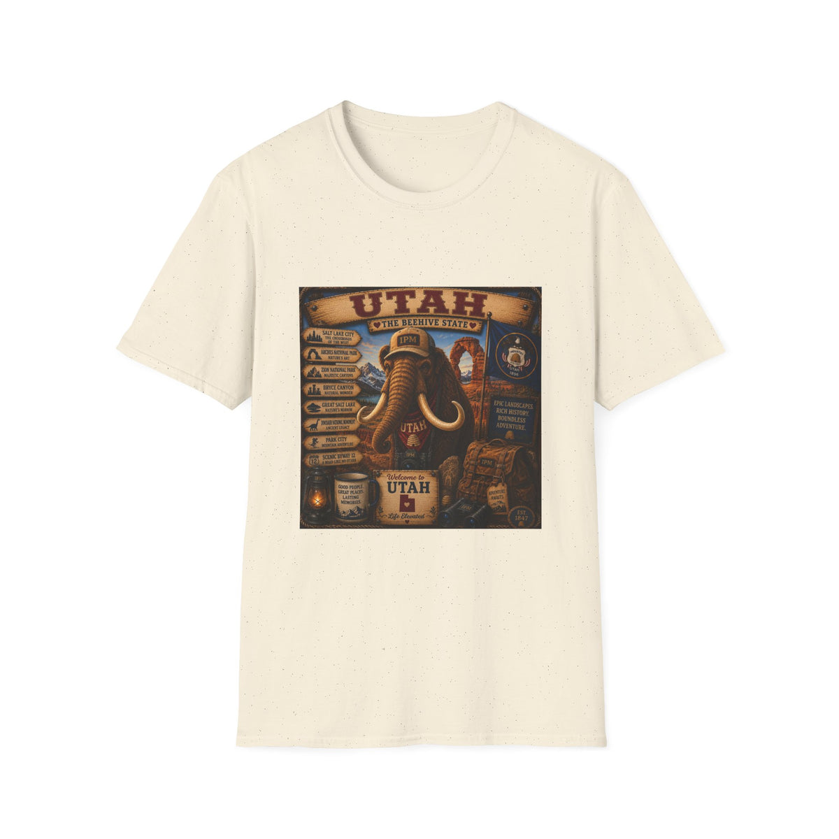 Utah The Beehive State Vintage Mammoth T-Shirt