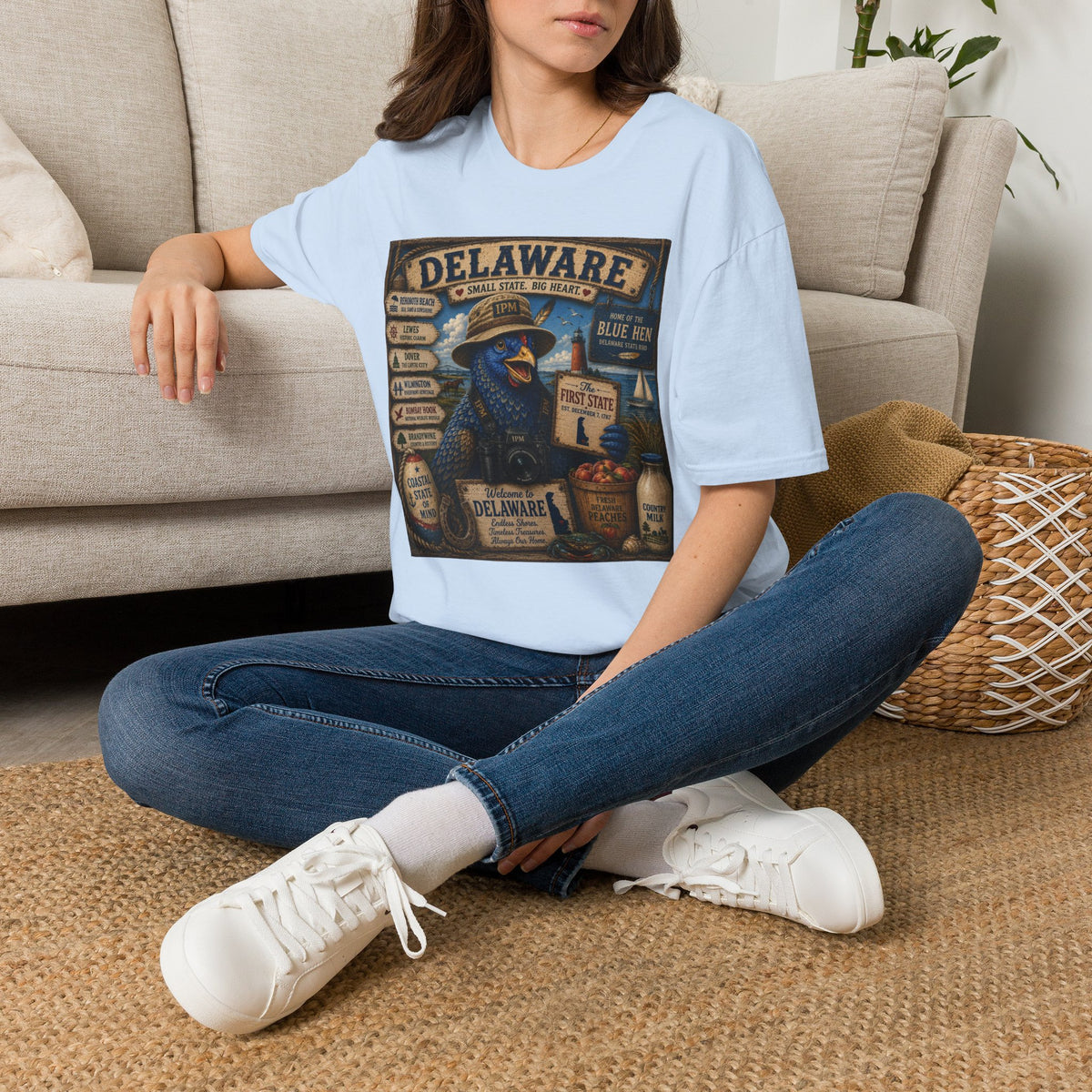 Delaware Blue Hen Vintage State Pride T-Shirt