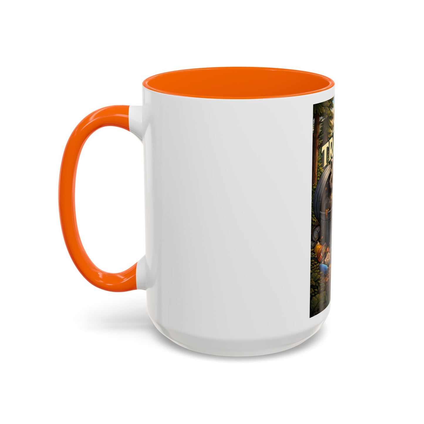 Stay Trashy Coffee Mug — Funny Raccoon Trash Can Design, Novelty Gift for Friends & Family