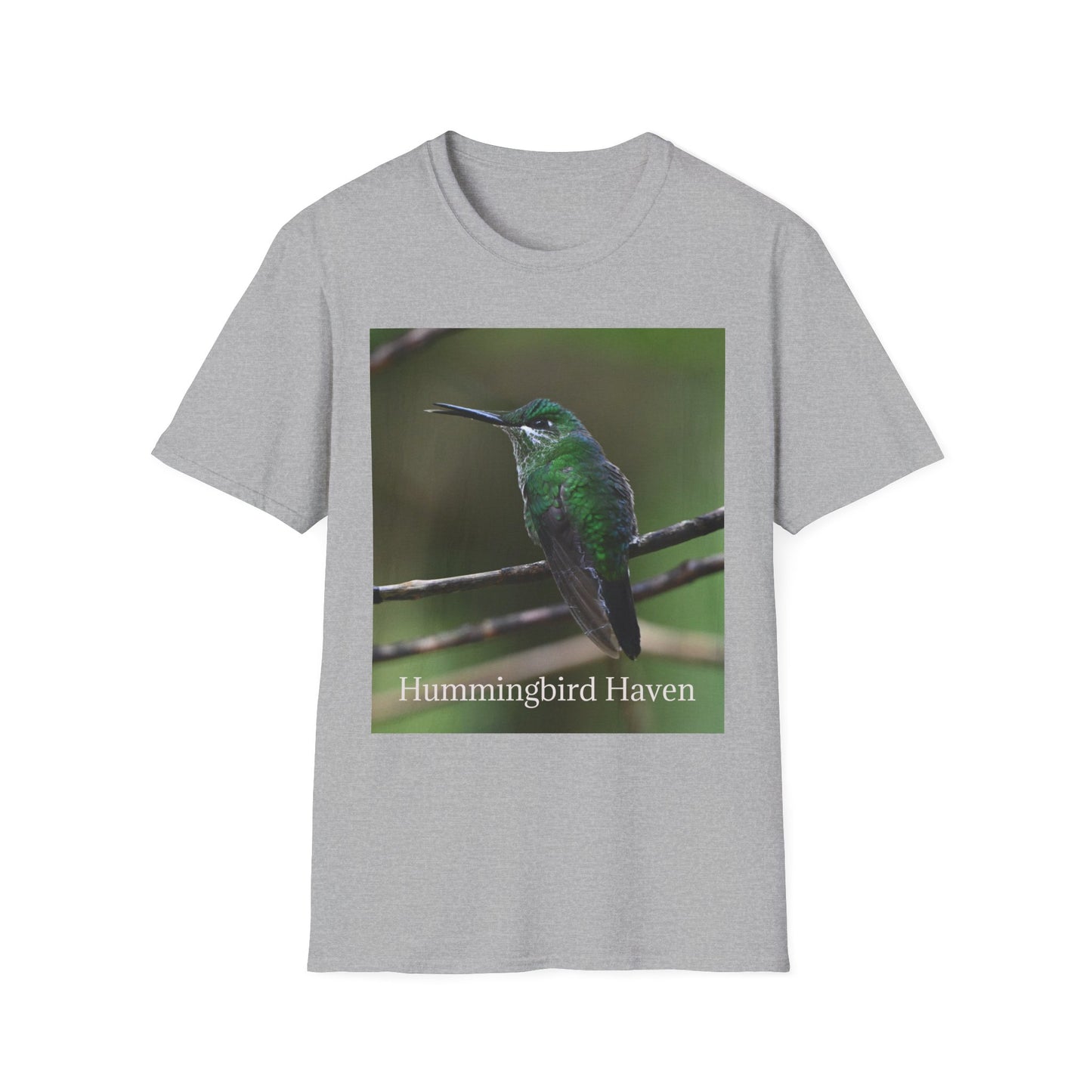 Hummingbird Haven T-Shirt — Green Hummingbird Photo Tee