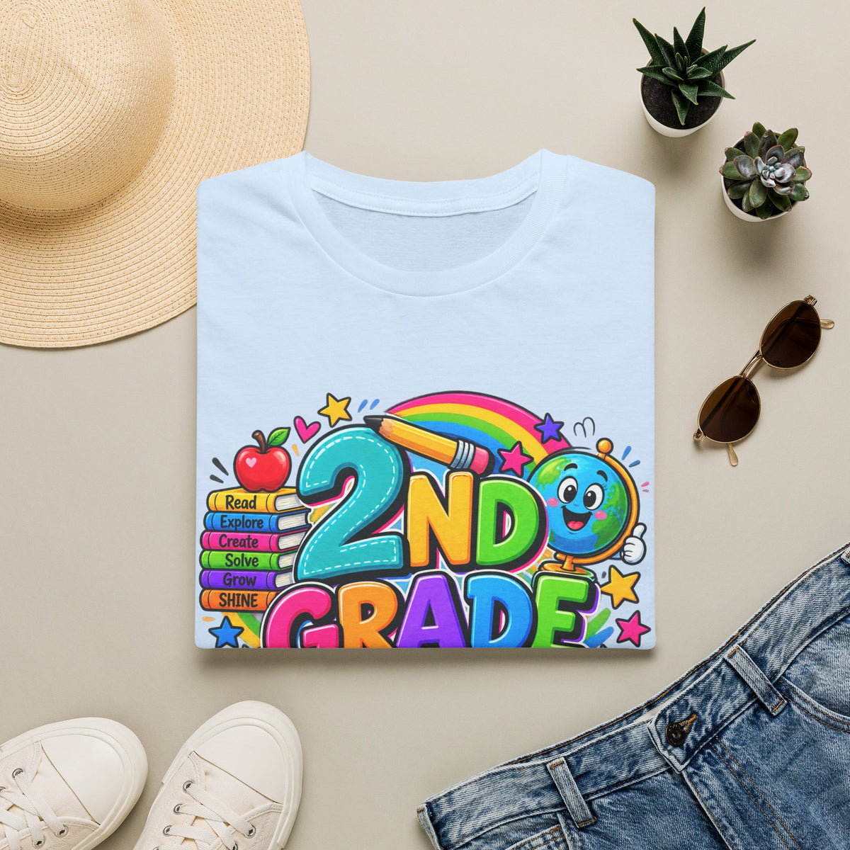 2nd Grade T-Shirt — Colorful Back-to-School Kids Tee (“2nd Grade Where Big Things Happen!”)
