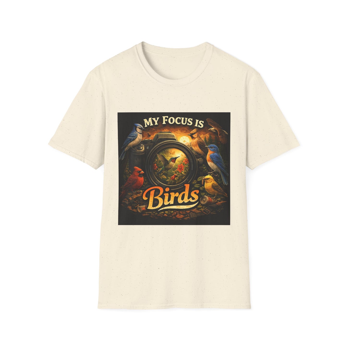 My Focus Is Birds T-Shirt — Vintage Birdwatching Tee