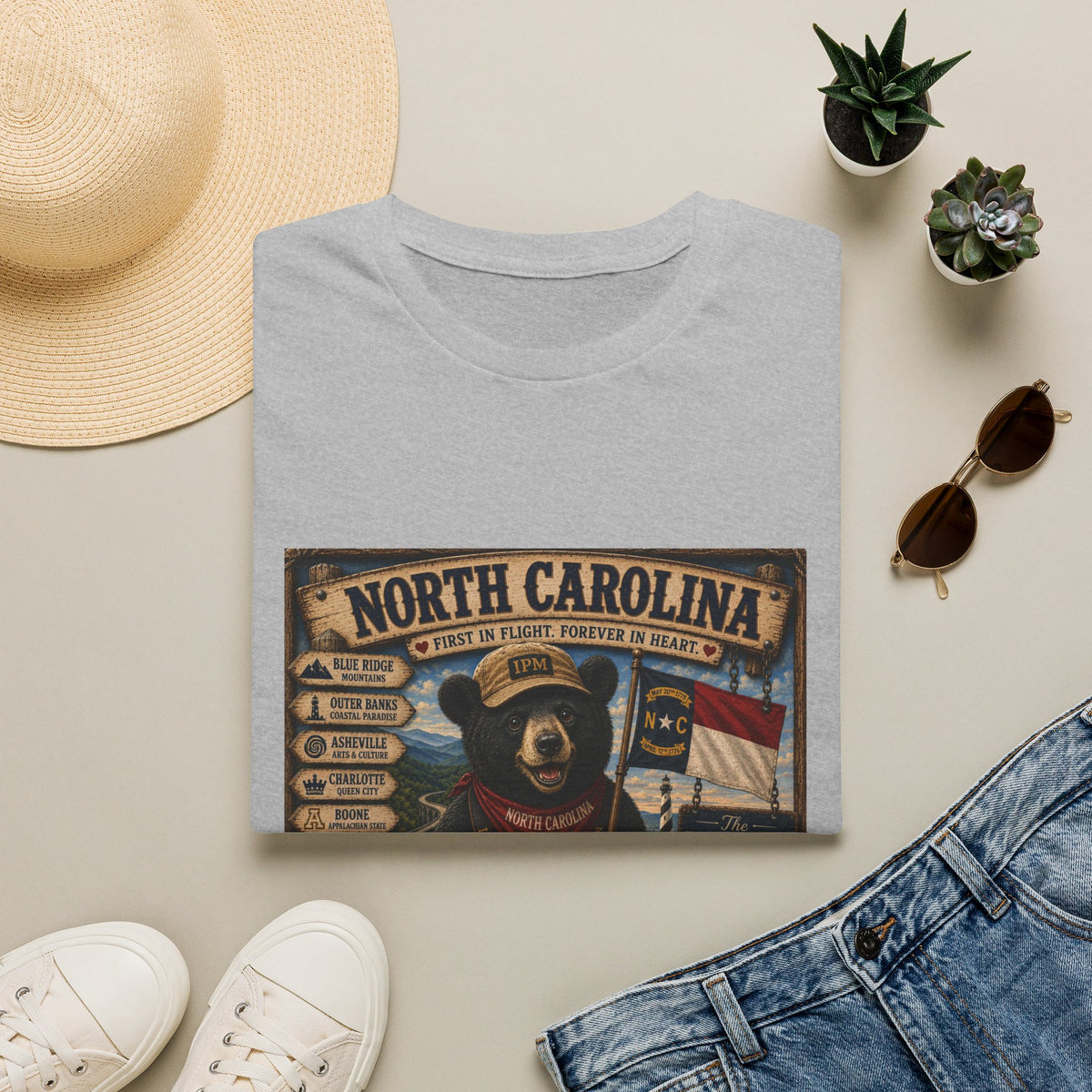 North Carolina Bear Vintage State Pride T-Shirt