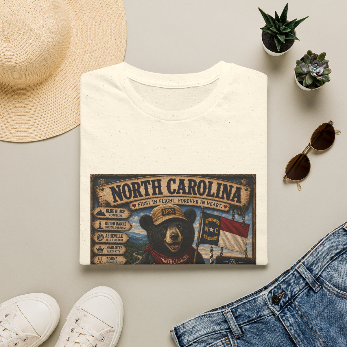 North Carolina Bear Vintage State Pride T-Shirt