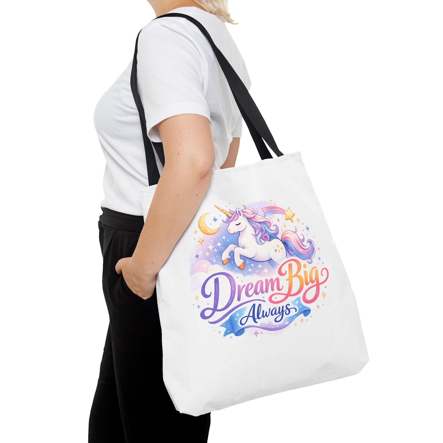 Unicorn 'Dream Big Always' Tote Bag