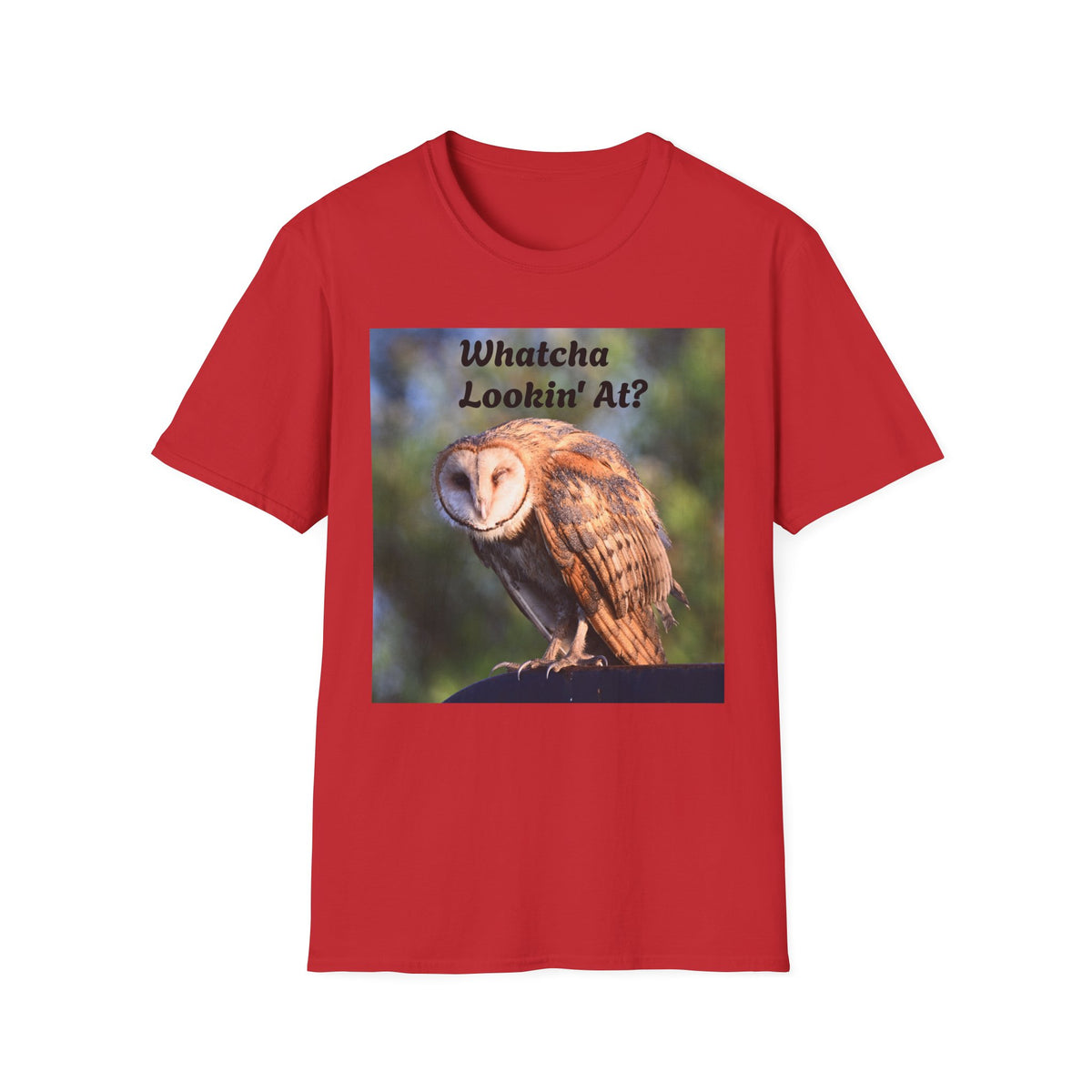 Barn Owl T‑Shirt – “Whatcha Lookin’ At?” Rustic Wildlife Tee
