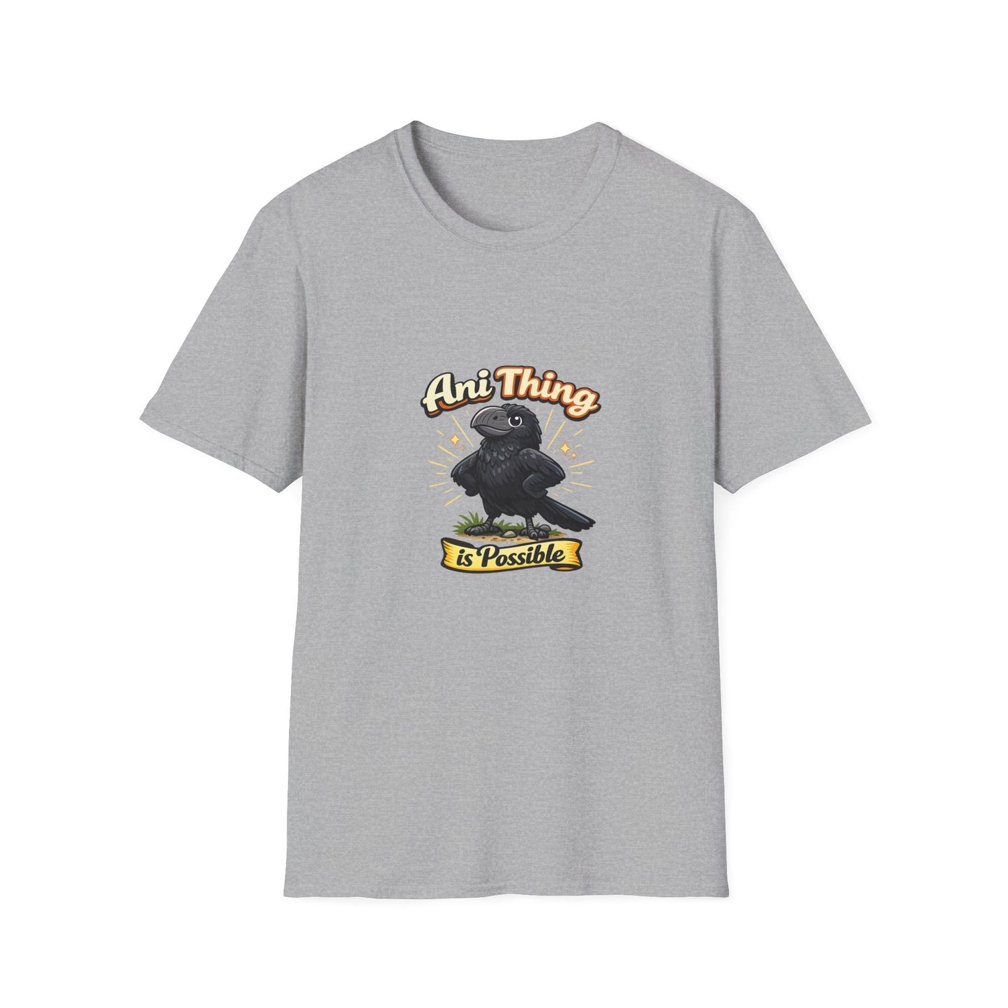 Crow Enthusiasm T-Shirt — "Any Thing Is Possible" Retro Graphic