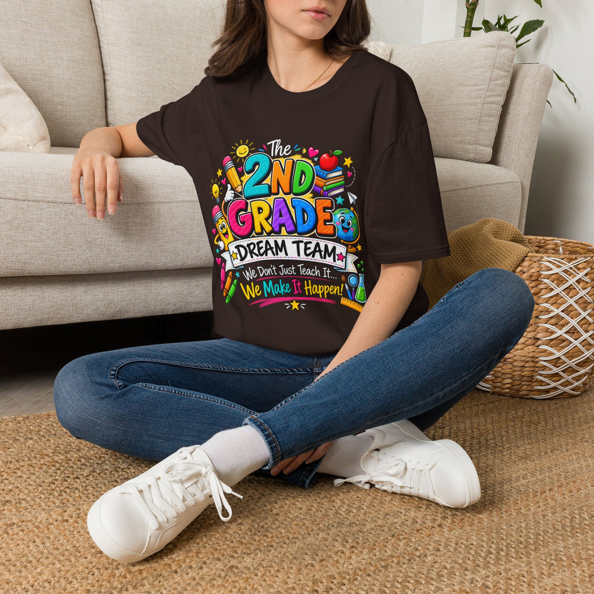 2nd Grade Teacher T‑Shirt — "The 2nd Grade Dream Team" Colorful Back-to-School Tee