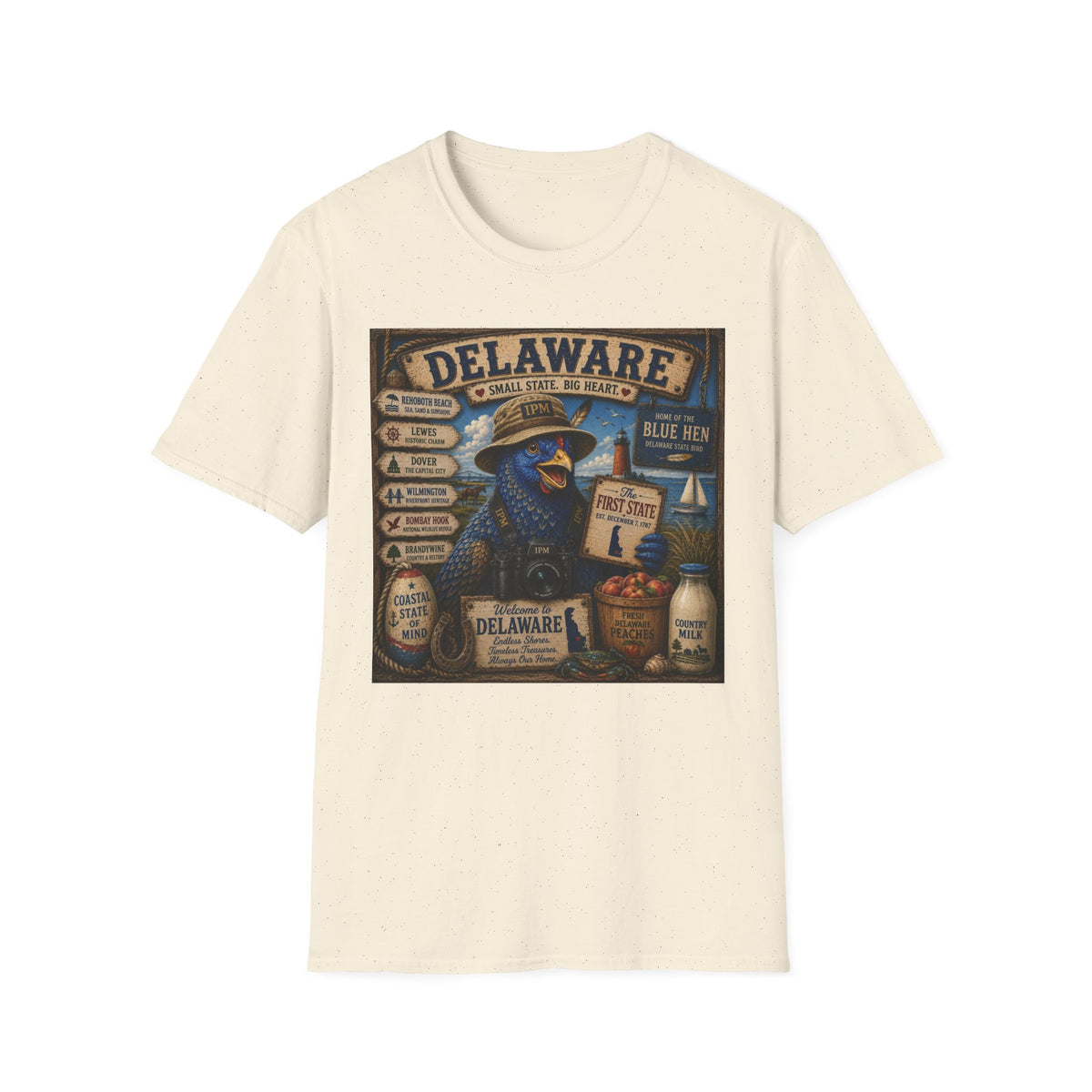 Delaware Blue Hen Vintage State Pride T-Shirt