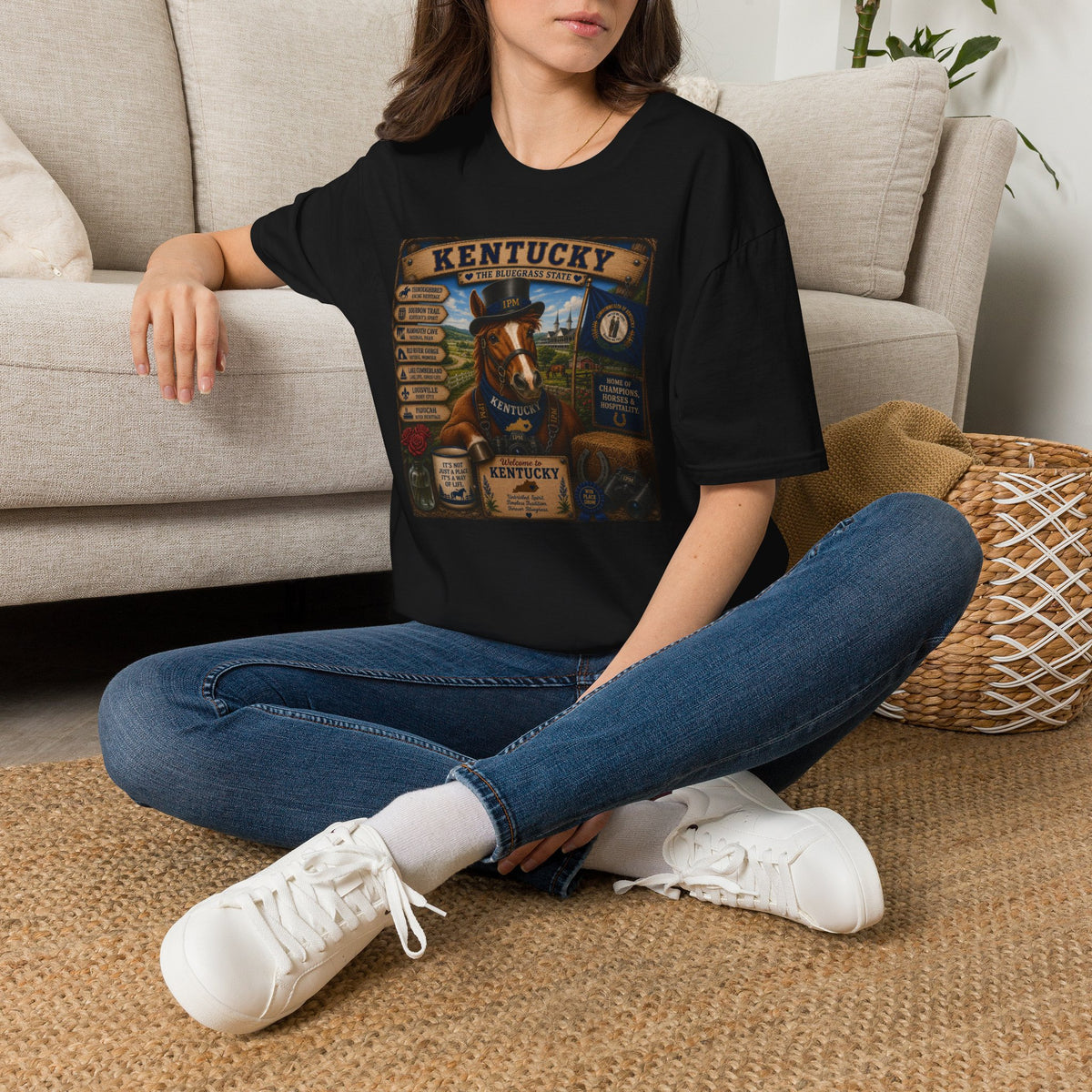 Kentucky Horse State Retro Vintage Graphic T-Shirt