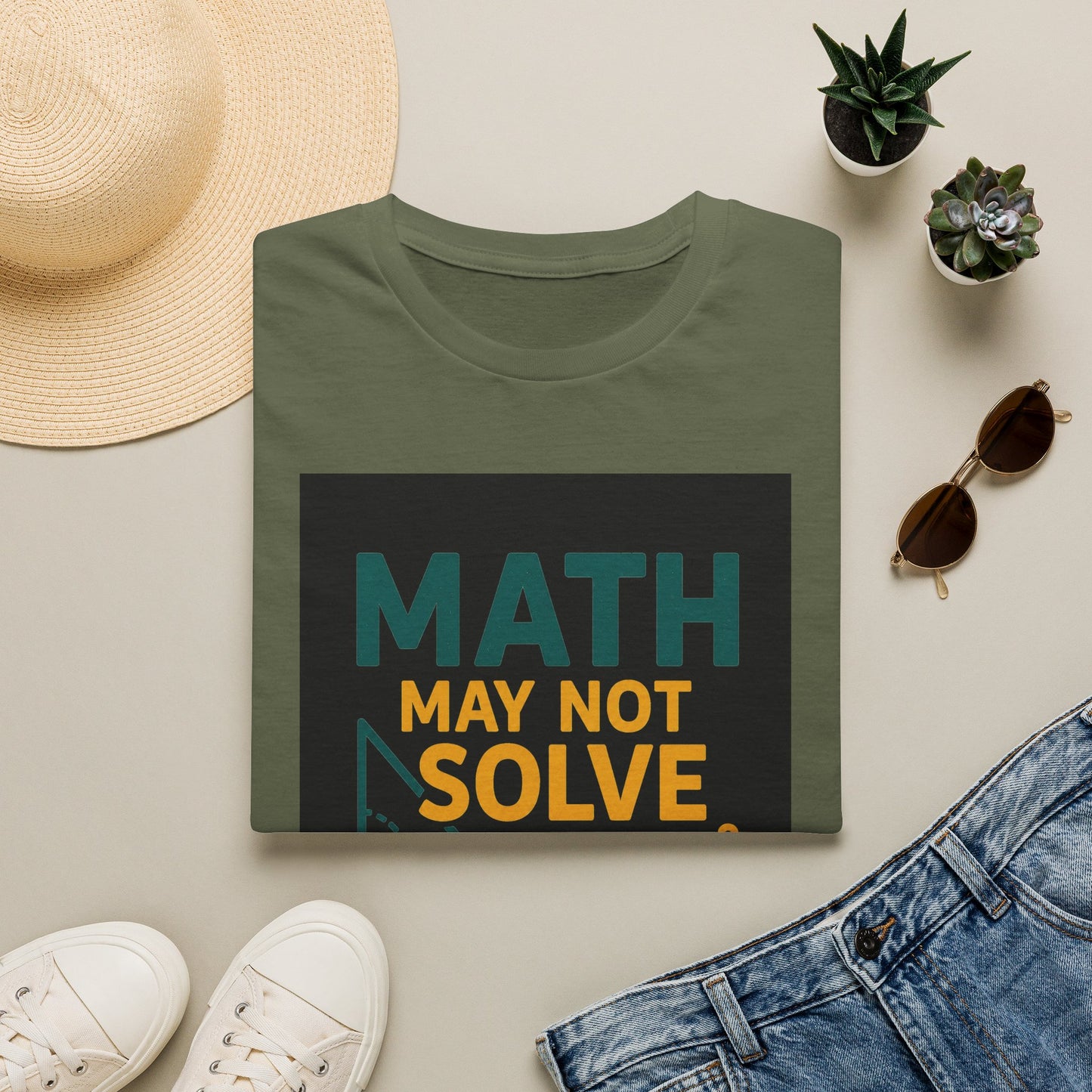 T-Shirt — "Math May Not Solve Everything But Perseverance Does" Inspirational Tee