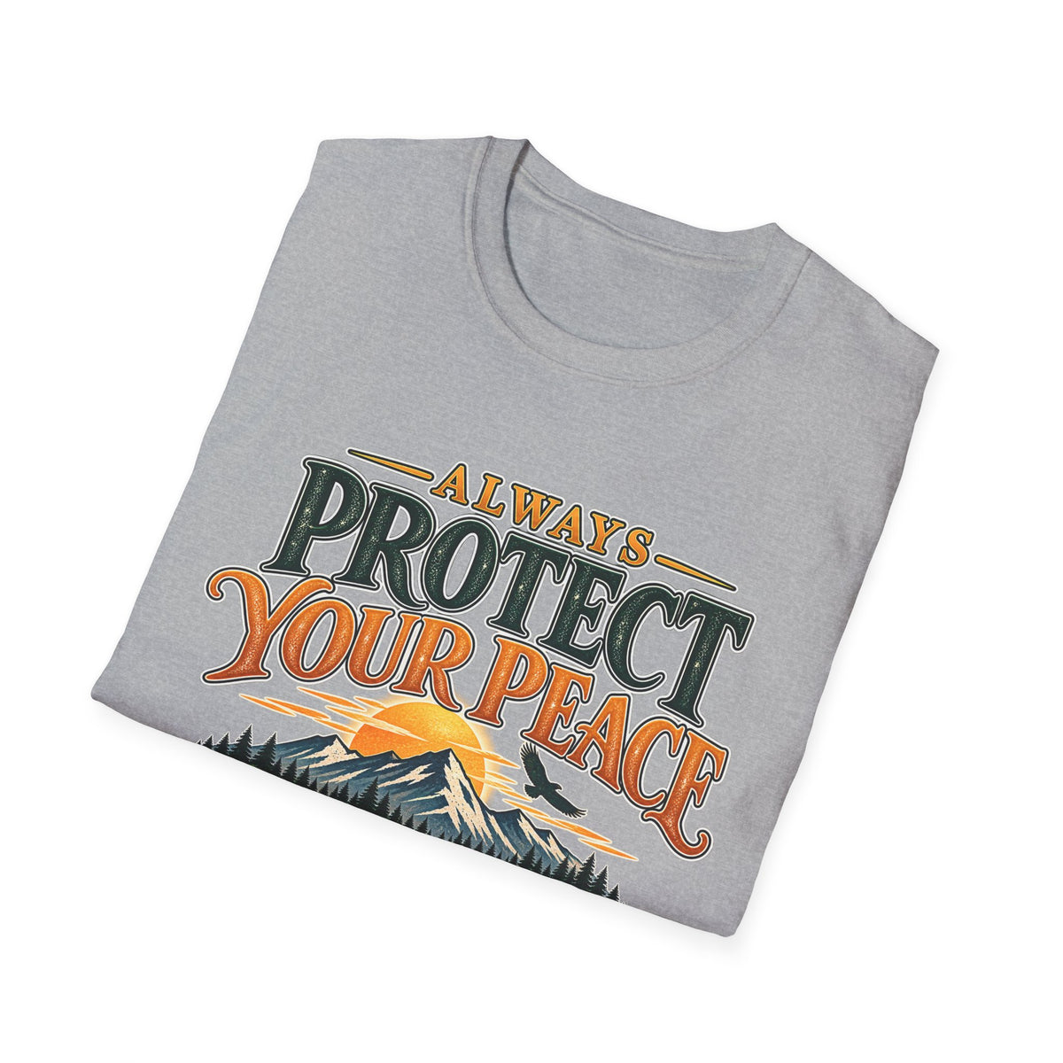 Protect Your Peace Mountain T-Shirt — Inspirational Outdoor Graphic Tee