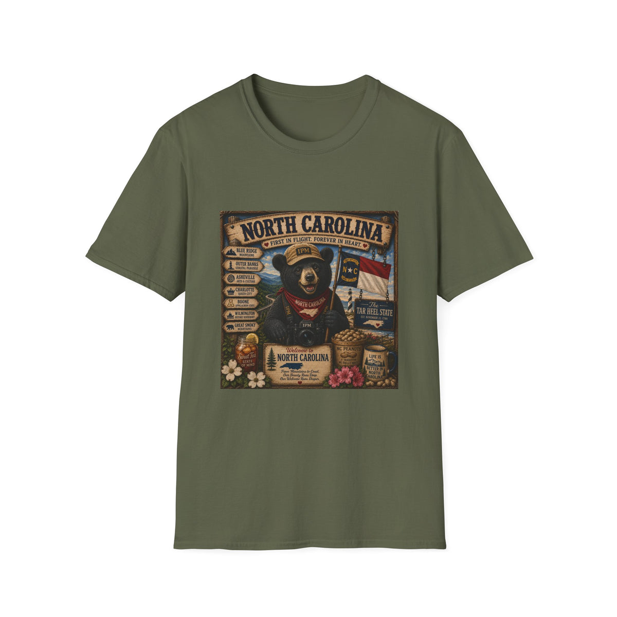 North Carolina Bear Vintage State Pride T-Shirt