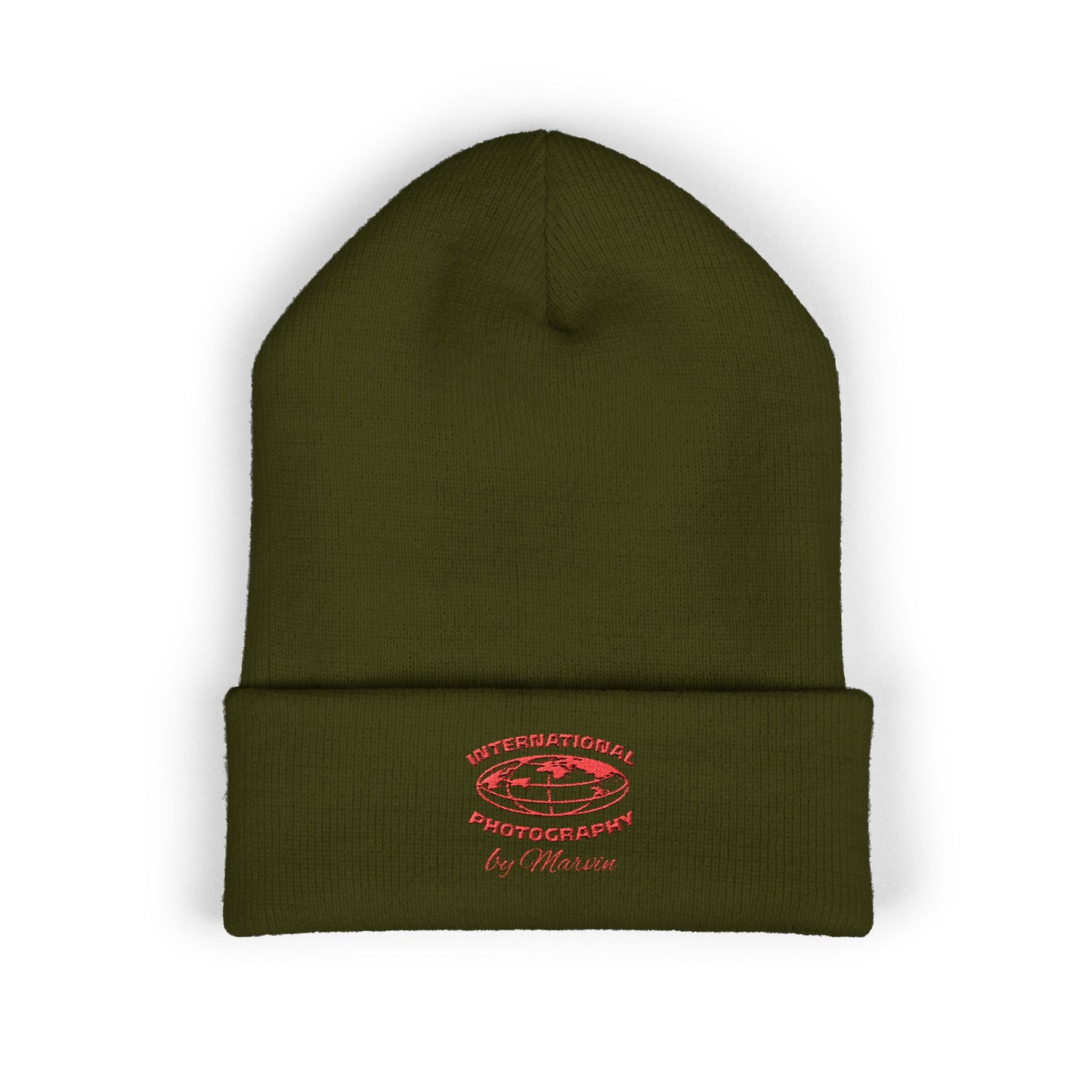 Classic Embroidered Beanie - Cozy Winter Hat, Photography Gift, Trendy Knit Cap, Casual Streetwear, Unisex Apparel, Winter Accessory