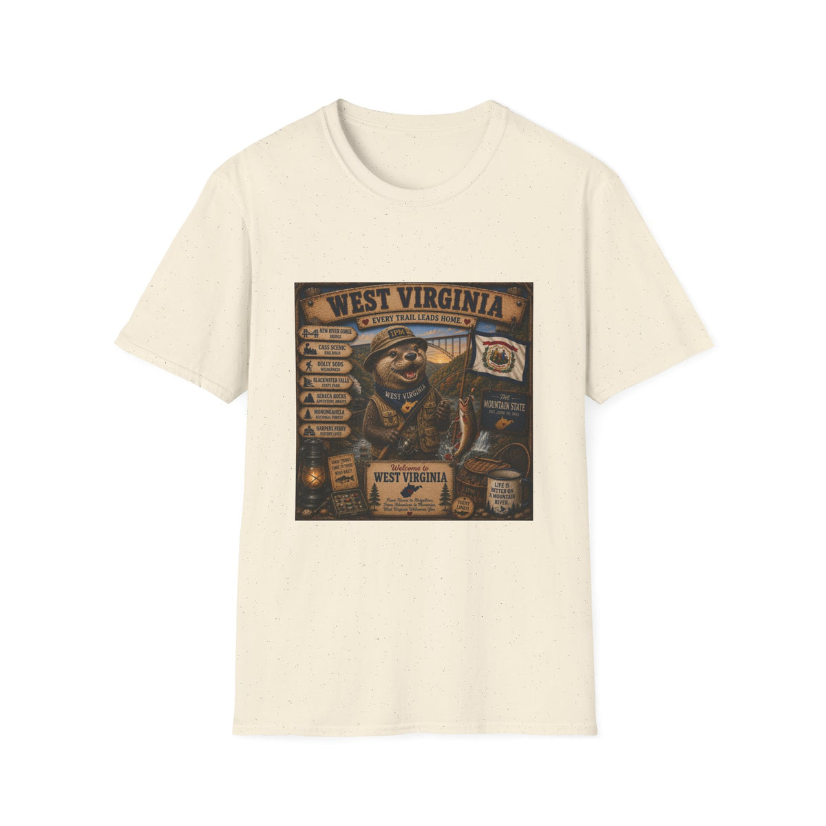 West Virginia Bear Graphic T-Shirt — State Pride Vintage Travel Tee
