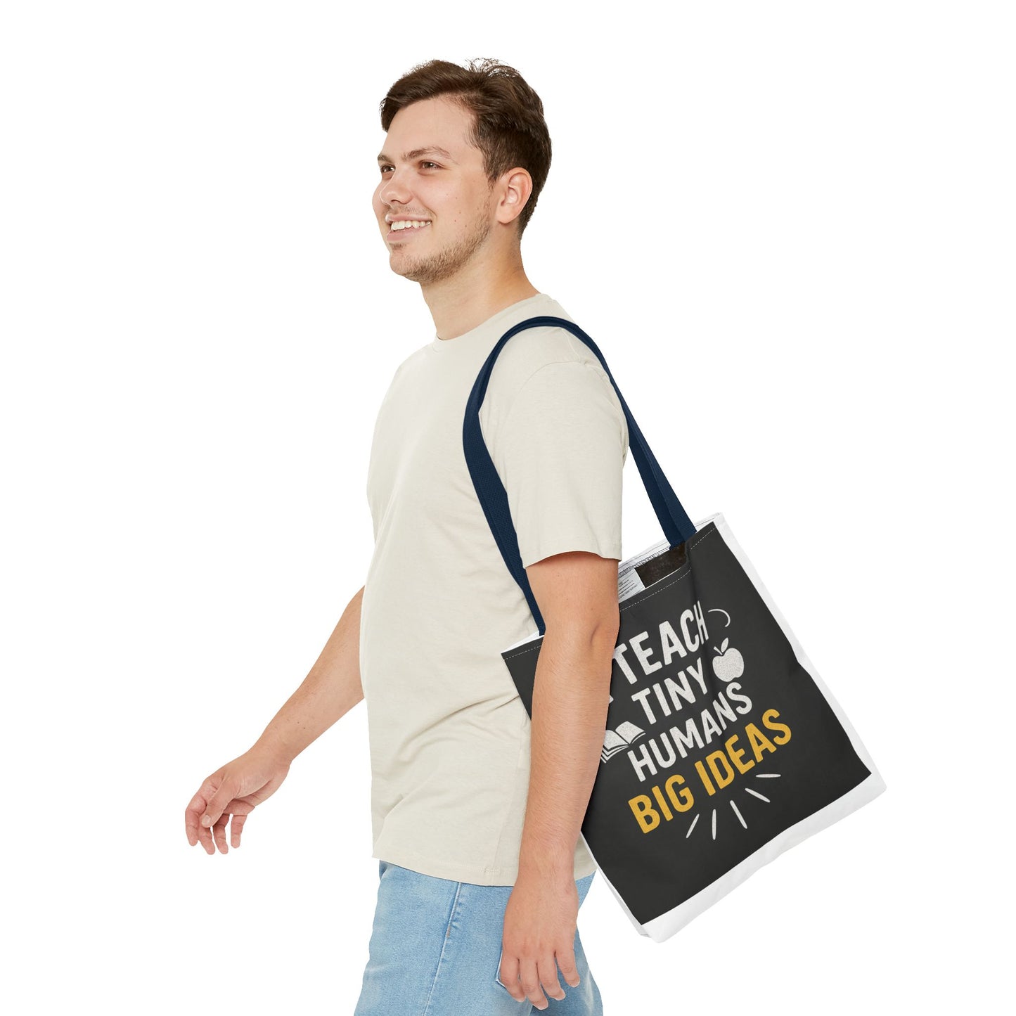 Inspirational Teacher Tote Bag - I Teach Tiny Humans Big Ideas, Perfect for Educators, Back to School, Classroom Essentials, Gifts for [...]