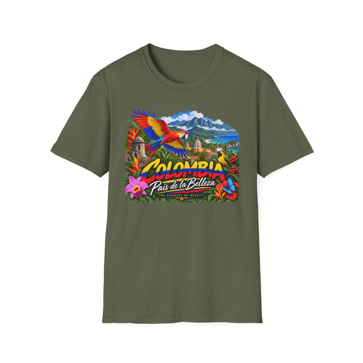 Colombia País de la Belleza Tropical Travel T-Shirt