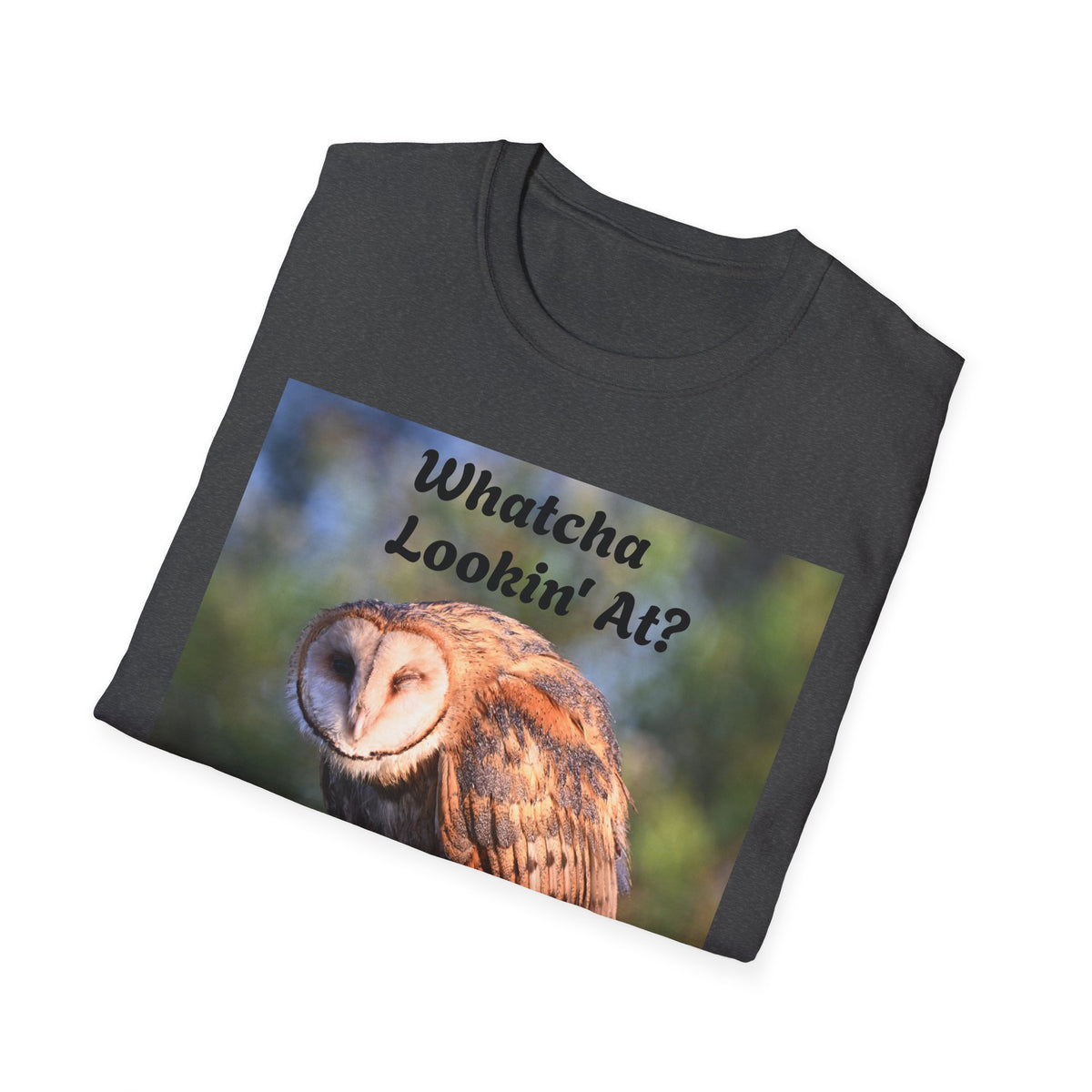 Barn Owl T‑Shirt – “Whatcha Lookin’ At?” Rustic Wildlife Tee