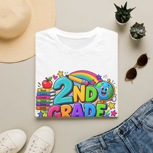2nd Grade T-Shirt — Colorful Back-to-School Kids Tee (“2nd Grade Where Big Things Happen!”)