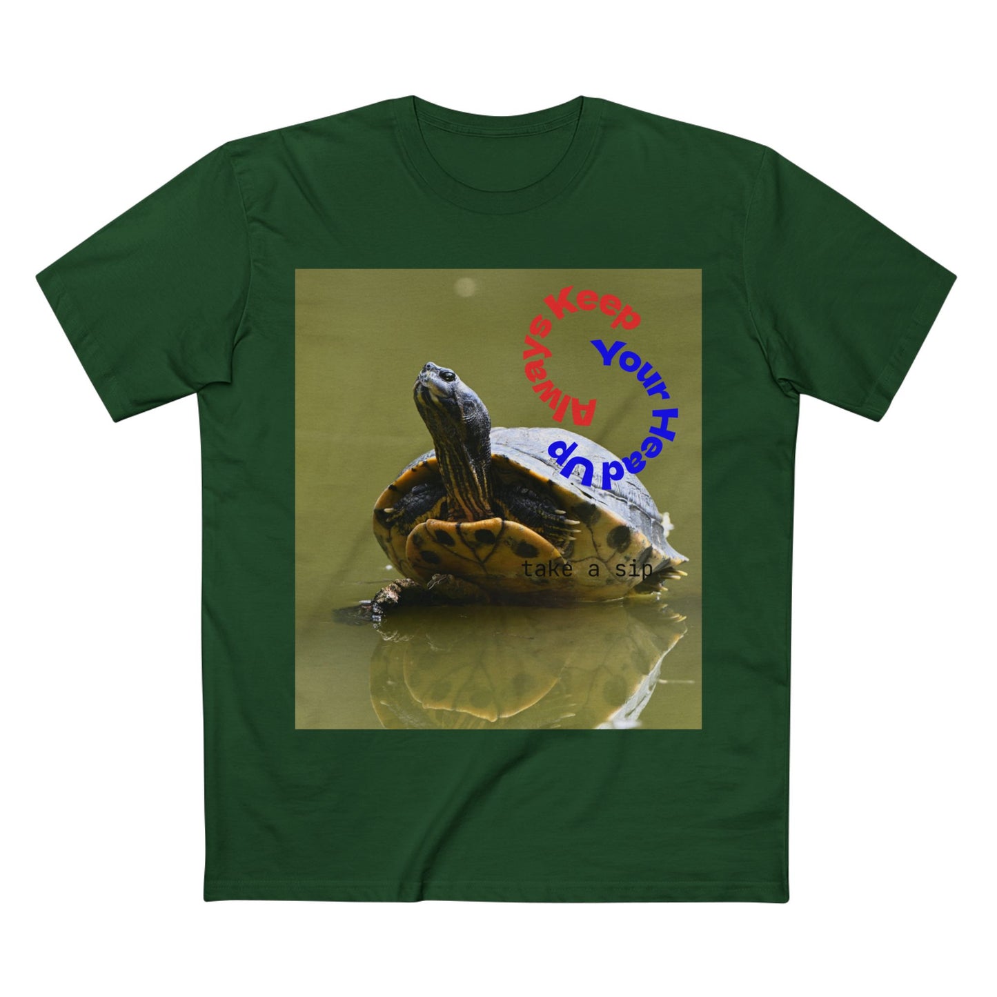 Turtle Photo Tee — 'Hold Your Head Up' Graphic Shirt