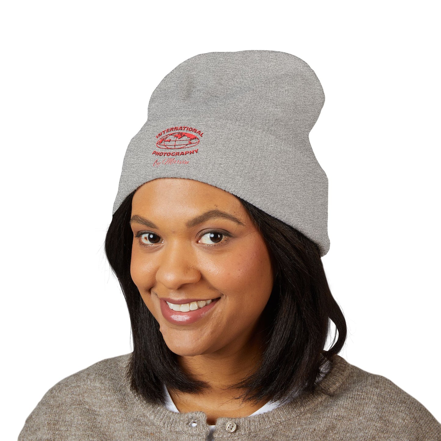 Classic Embroidered Beanie - Cozy Winter Hat, Photography Gift, Trendy Knit Cap, Casual Streetwear, Unisex Apparel, Winter Accessory
